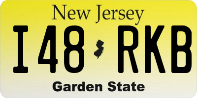 NJ license plate I48RKB