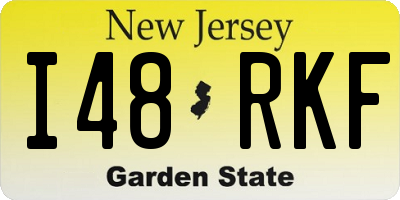 NJ license plate I48RKF