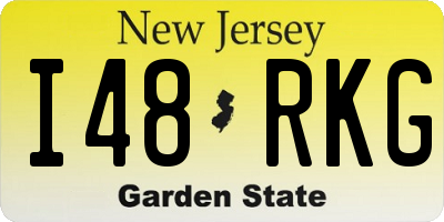 NJ license plate I48RKG