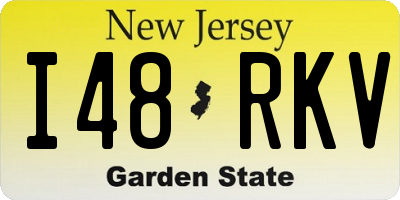 NJ license plate I48RKV