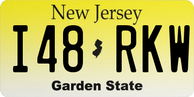 NJ license plate I48RKW