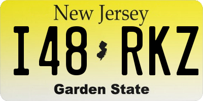 NJ license plate I48RKZ