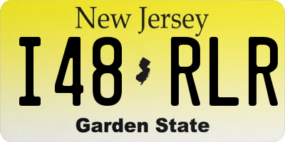 NJ license plate I48RLR