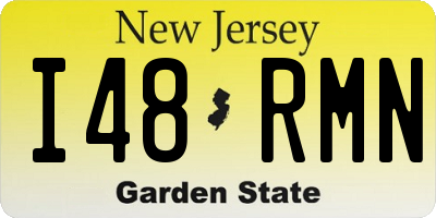 NJ license plate I48RMN