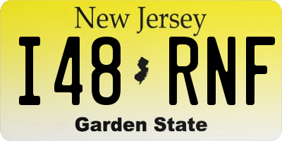 NJ license plate I48RNF