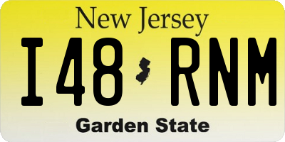 NJ license plate I48RNM