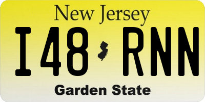 NJ license plate I48RNN