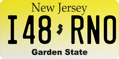NJ license plate I48RNO