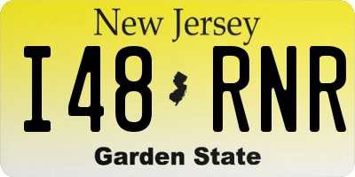 NJ license plate I48RNR