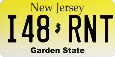 NJ license plate I48RNT
