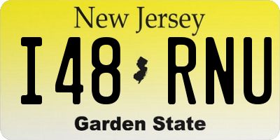 NJ license plate I48RNU