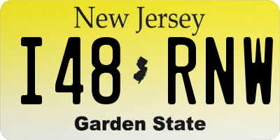NJ license plate I48RNW