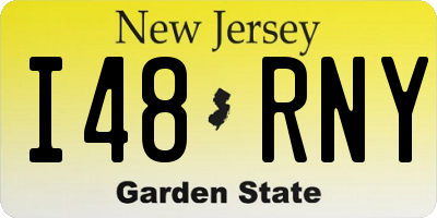 NJ license plate I48RNY