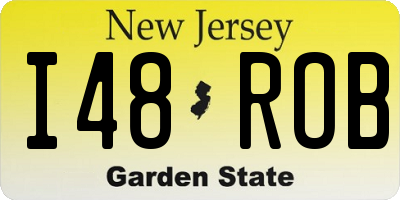 NJ license plate I48ROB