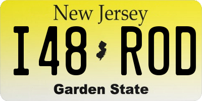 NJ license plate I48ROD