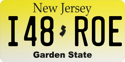 NJ license plate I48ROE
