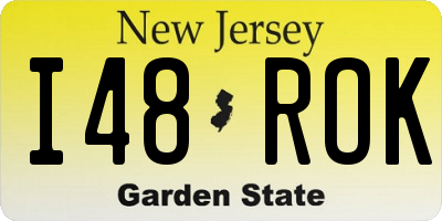 NJ license plate I48ROK