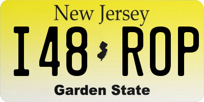 NJ license plate I48ROP