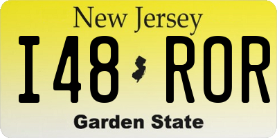 NJ license plate I48ROR