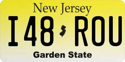 NJ license plate I48ROU