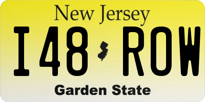 NJ license plate I48ROW