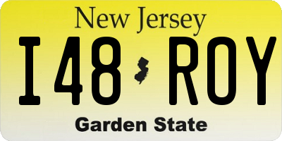 NJ license plate I48ROY