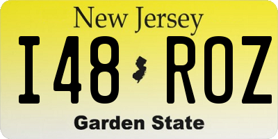 NJ license plate I48ROZ