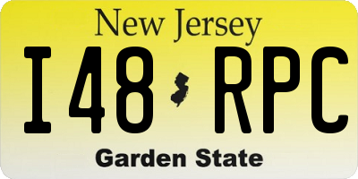 NJ license plate I48RPC