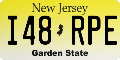 NJ license plate I48RPE