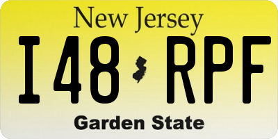 NJ license plate I48RPF