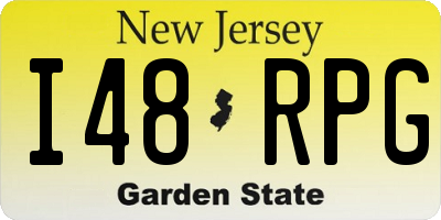 NJ license plate I48RPG
