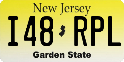NJ license plate I48RPL