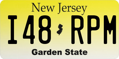 NJ license plate I48RPM