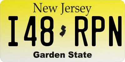 NJ license plate I48RPN