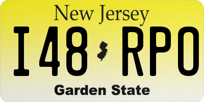 NJ license plate I48RPO