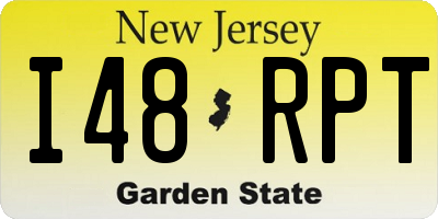 NJ license plate I48RPT