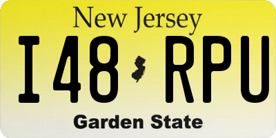 NJ license plate I48RPU