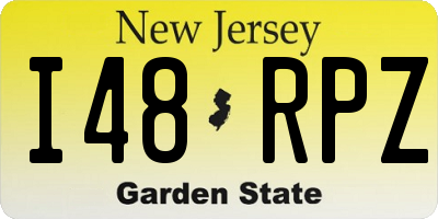 NJ license plate I48RPZ