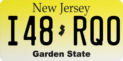 NJ license plate I48RQO