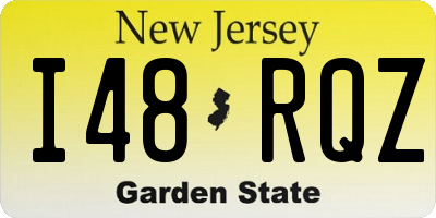 NJ license plate I48RQZ