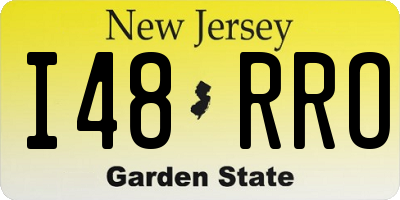 NJ license plate I48RRO