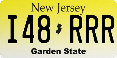NJ license plate I48RRR
