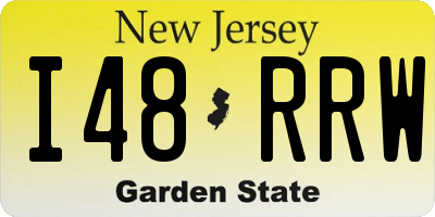 NJ license plate I48RRW