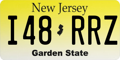 NJ license plate I48RRZ