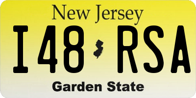 NJ license plate I48RSA