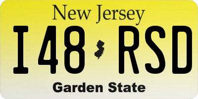 NJ license plate I48RSD