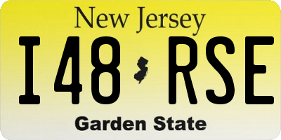NJ license plate I48RSE