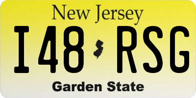 NJ license plate I48RSG