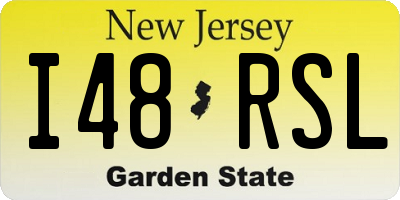 NJ license plate I48RSL