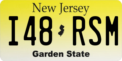 NJ license plate I48RSM
